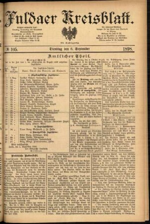 Ausgabe vom Dienstag, den 06. September 1898.