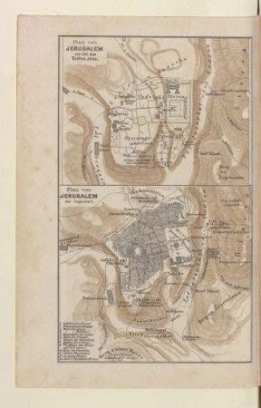 Plan von JERUSALEM der Gegenwart
