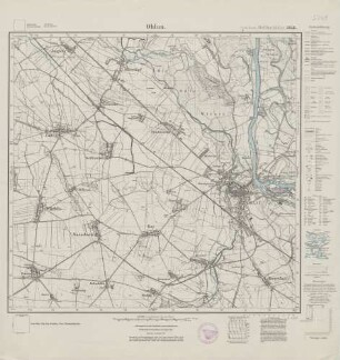 5069 (alte Nr.: 2956) Ohlau, Meßtischblatt (4 cm - Karte)