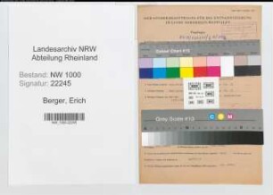 Entnazifizierung Erich Berger, geb. 19.08.1900 (Lehrer)
