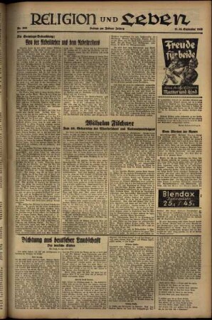 Dritte Ausgabe vom Samstag, den 11. September 1937.