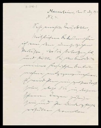 [Brief von Otto Selz an Unbekannt vom 5. Dezember 1937]