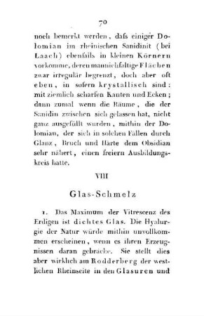 VIII Glas-Schmelz