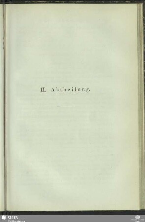 II. Abtheilung