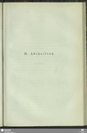 II. Abtheilung