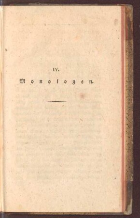 IV. Monologen