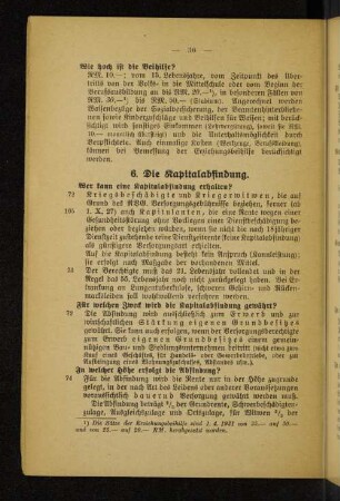 6. Die Kapitalabfindung.