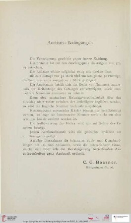 Auctions-Bedingungen