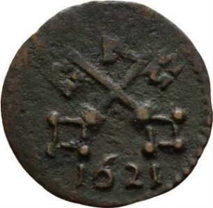 Münze, Pfennig, 1621