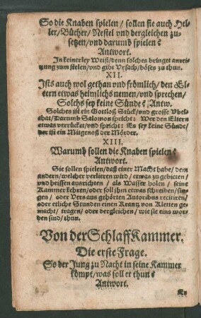 Von der Schlaff Kammer.