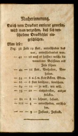 Nacherinnerung, ...
