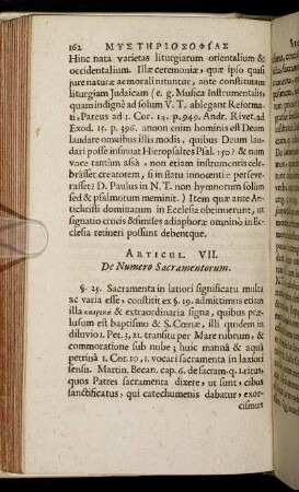 Articulus VII. De Numero Sacramentorum.