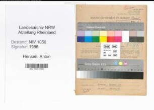 Entnazifizierung Anton Hensen , geb. 21.02.1890 (Landwirt)