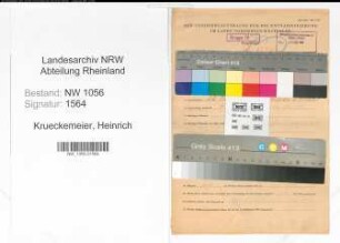 Entnazifizierung Heinrich Krueckemeier , geb. 22.12.1912 (Angestellter)