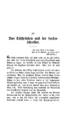 Das Tischrücken und der Seelenschreiber