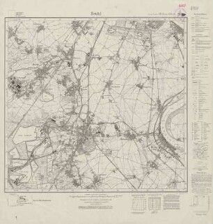 5107 (alte Nr.: 2971) Brühl, Meßtischblatt (4cm - Karte)