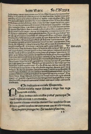 In dedicatione ecclesie Sequentia.
