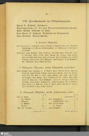 VIII. Parochialverein der Michaelisparochie