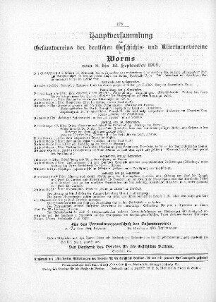 Hauptversammlung des Gesamtvereins der deutschen Geschichts- und Altertumsvereine