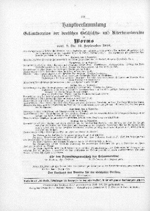 Hauptversammlung des Gesamtvereins der deutschen Geschichts- und Altertumsvereine