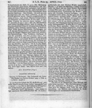 Jördens, G.: Das Labyrinth der Liebe. Ein Roman. Leipzig: Kollmann 1825