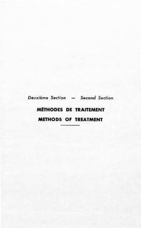 349-406, Deuxième section: Méthodes de traitement - Second section - Methods of treatment