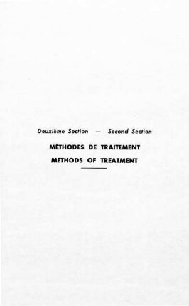 349-406, Deuxième section: Méthodes de traitement - Second section - Methods of treatment