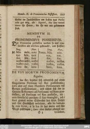 Membrum II. De Pronominibus Possessivis.