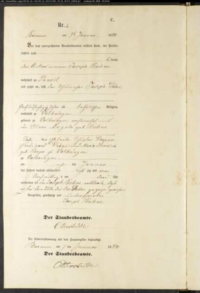 Sterberegister Standesamt Bremen