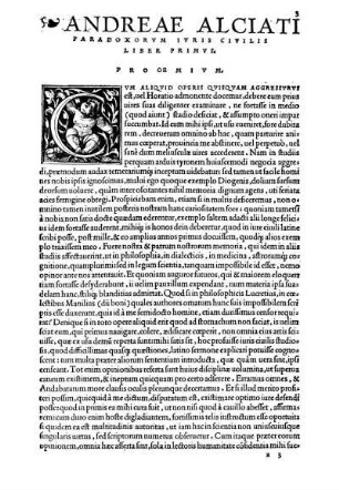 Paradoxorum Ivris Civilis Liber Primus.