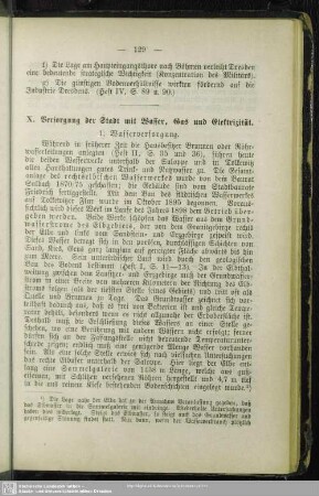 X. Die Versorgung der Stadt mit Wasser, Gas und Elektrizität