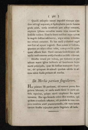 De Morbis partium singularum.
