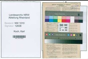 Entnazifizierung Karl Koch , geb. 06.02.1910 (Postbeamter)