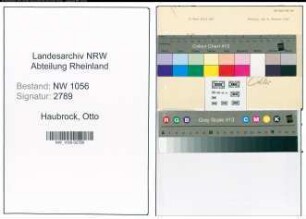 Entnazifizierung Otto Haubrock , geb. 18.03.1909 (Beamter)