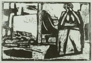 Gegen den Krieg: Verlassene trauernde Frau