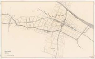 Sanierung Kreuzberg, Berlin Untersuchungen und Planungen von Werner March: Schnellstraßenkreuz im Bezirk Kreuzberg (Variante 2) 1:5000
