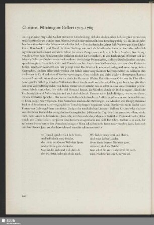 Christian Fürchtegott Gellert 1715-1769