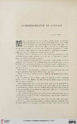 Correspondance de Londres