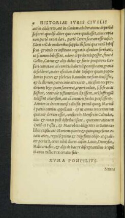 Numa Pompilius.