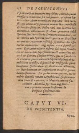 Caput VI. De Poenitentia.