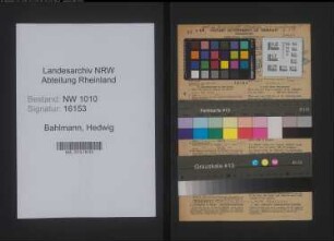 Entnazifizierung Hedwig Bahlmann , geb. 12.03.1893 ()