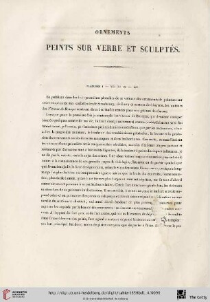 Ornements peints sur verre et sculptés