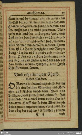 Umb erhaltung der Christlichen Kirchen