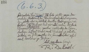Brief an Emil Weber