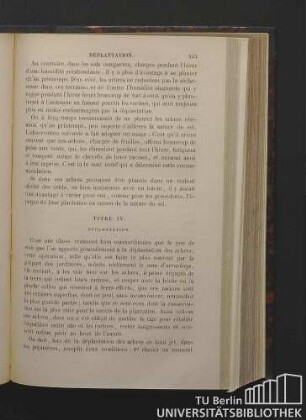Titre IV. Déplantation.