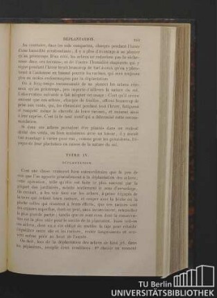 Titre IV. Déplantation.