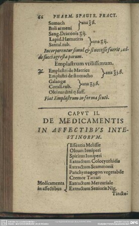 Caput II. De Medicamentis In Affectibus Intestinorum