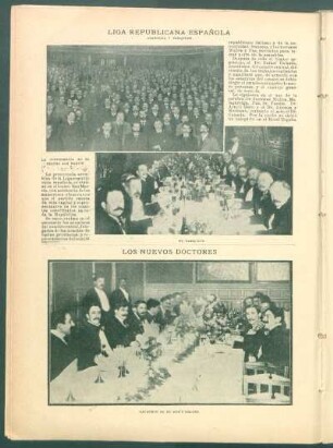 Liga republicana española - Asamblea y banquete