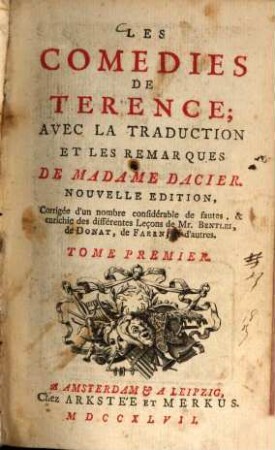 Les Comédies De Terence, Tome Premier