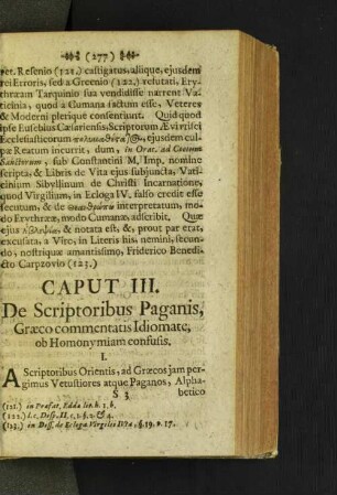 Caput III. De Scriptoribus Paganis, Graeco commentatis Idiomate ... [u. a.]